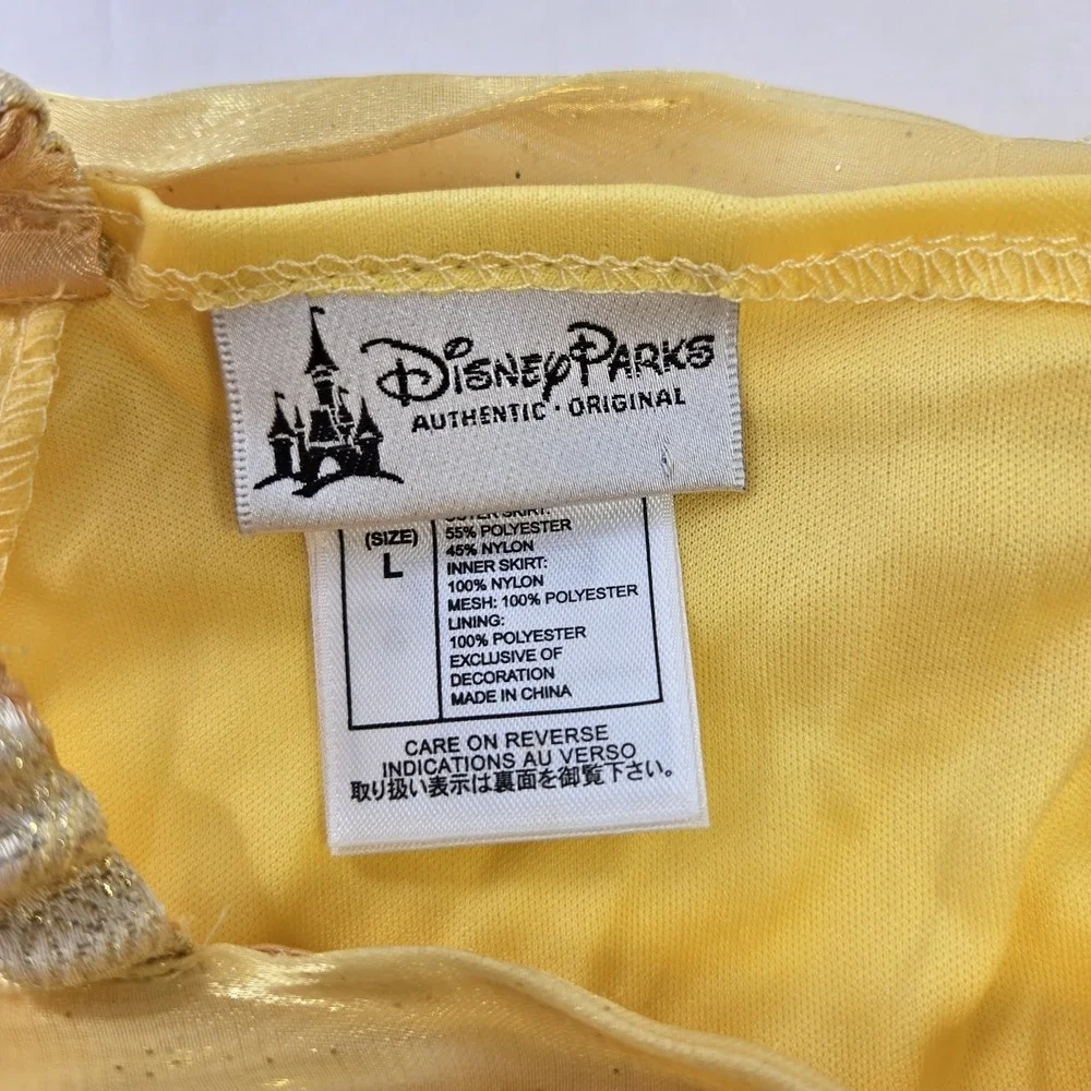 Belle Dress Beauty And the Beast Costume Disney Parks Size L 10-12 Halloween